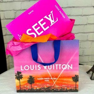 Louis Vuitton Shopping Bag and Pamphlet from the 2022 SeeLV Tokyo Exhibition